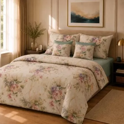 Lenjerie de pat 100% bumbac satinat, trandafir ROBEVE – Novalis Home