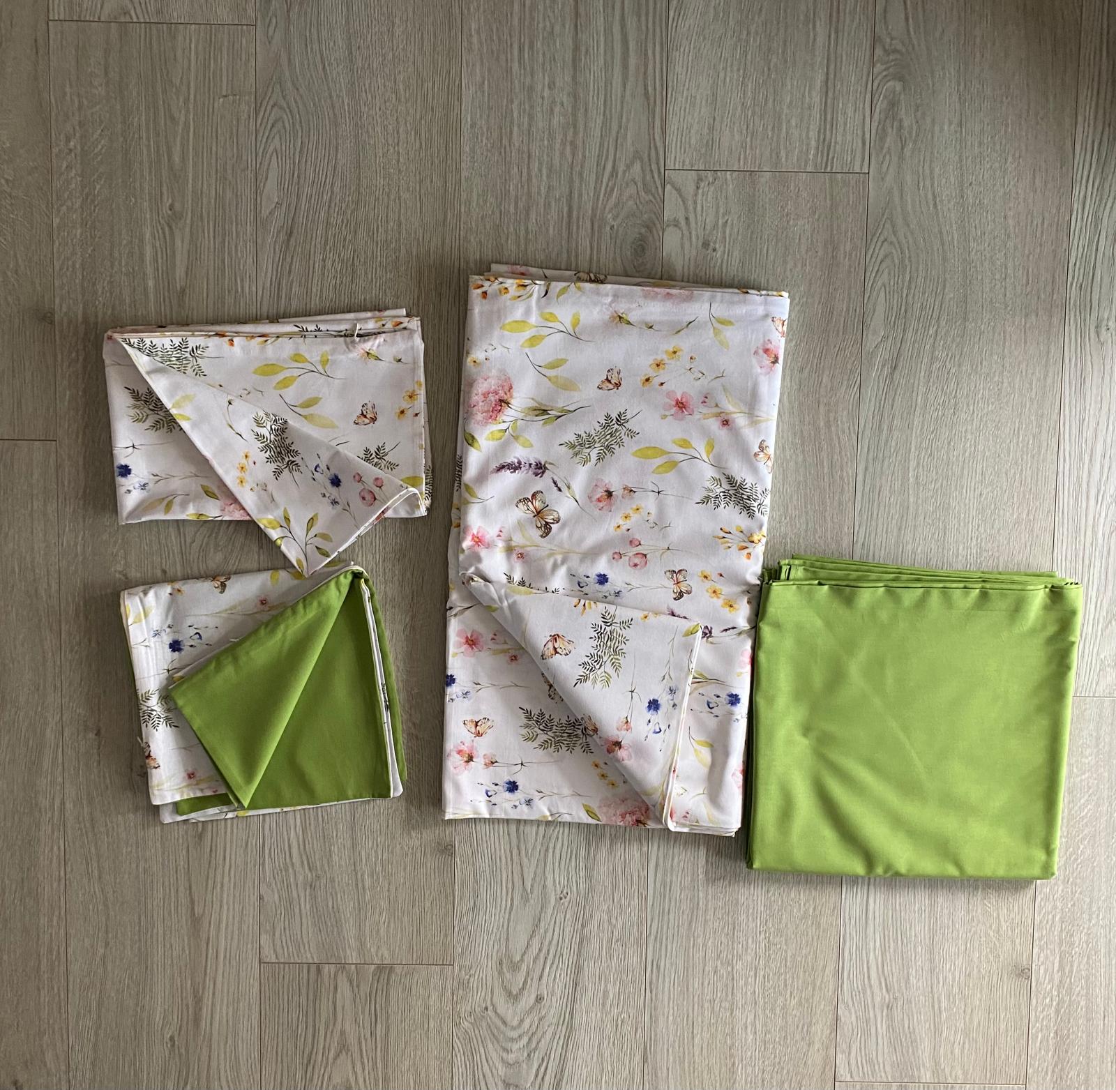 Lenjerie de pat 100% bumbac satinat flori câmp, 2 persoane - Novalis Home - imagine 7