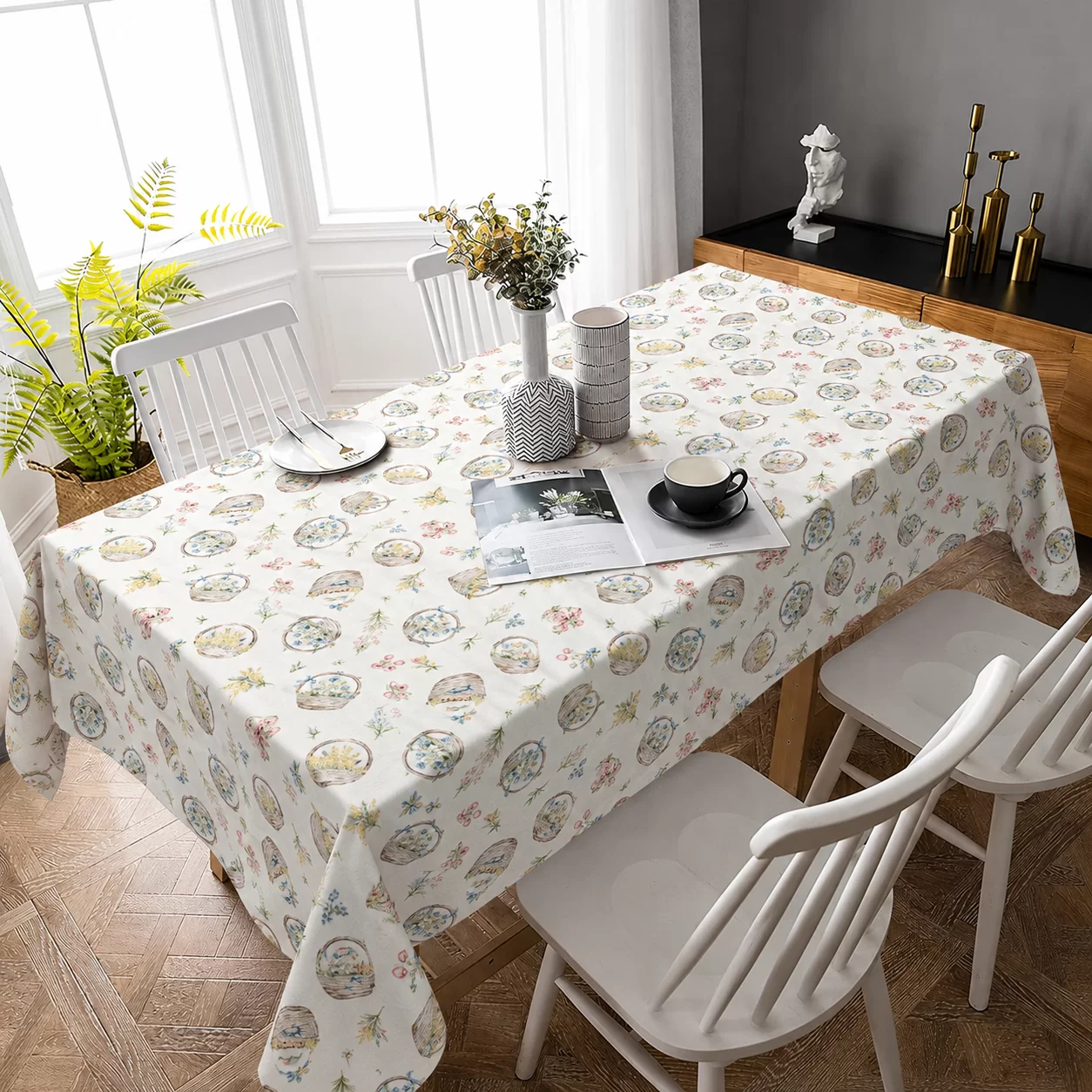 fata-de-masa-bumbac-impermeabil-flori-140x240 cm-novalis home