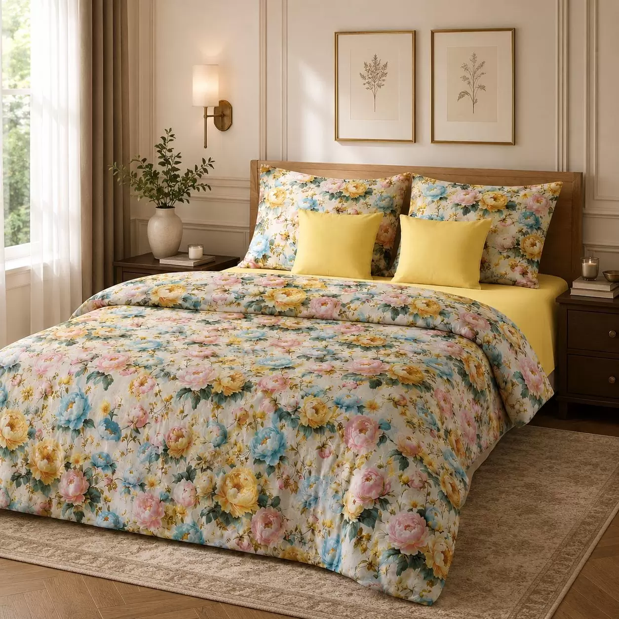 lenjerie-de-pat-bumbac-satinat-bujor-g1-novalis home Lenjerie de pat bumbac satinat bujor 2 persoane g1 – Novalis Home