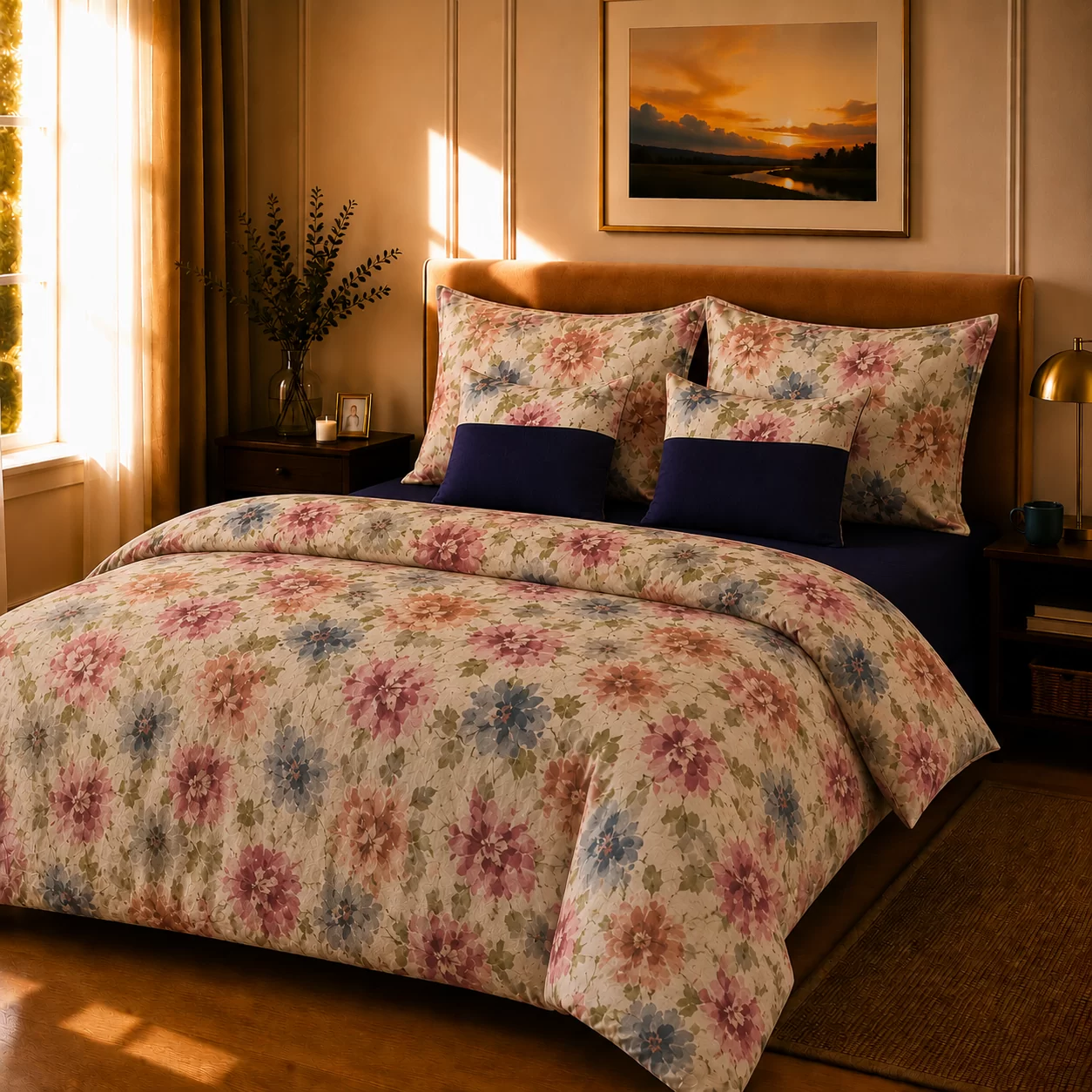 lenjerie-de-pat-bumbac-satinat-garoafe-b2-novalis home Lenjerie de pat bumbac satinat garoafe 2 persoane b2 – Novalis Home
