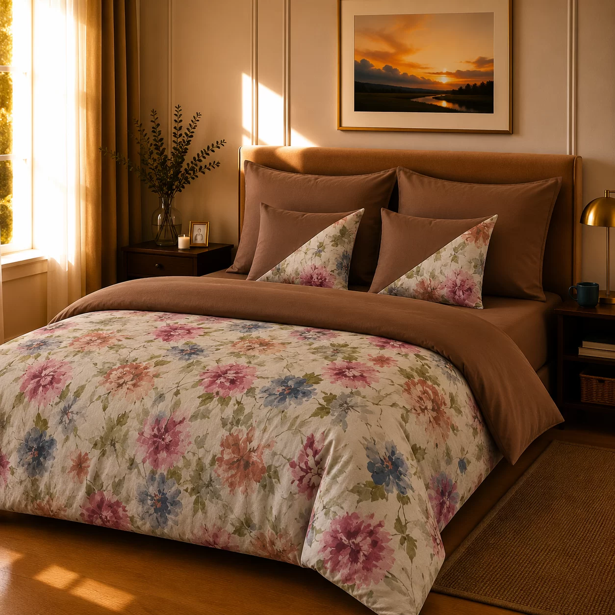 lenjerie-de-pat-bumbac-satinat-garoafe-m2m-novalis home Lenjerie de pat bumbac satinat garoafe 2 persoane m2m – Novalis Home