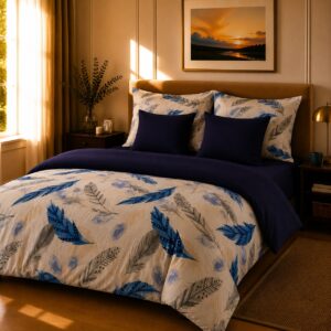 Lenjerie de pat 100% bumbac satinat pene 2 persoane a2 - Novalis Home